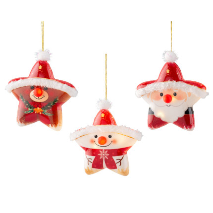 Stella Led Santa Claus Pendente