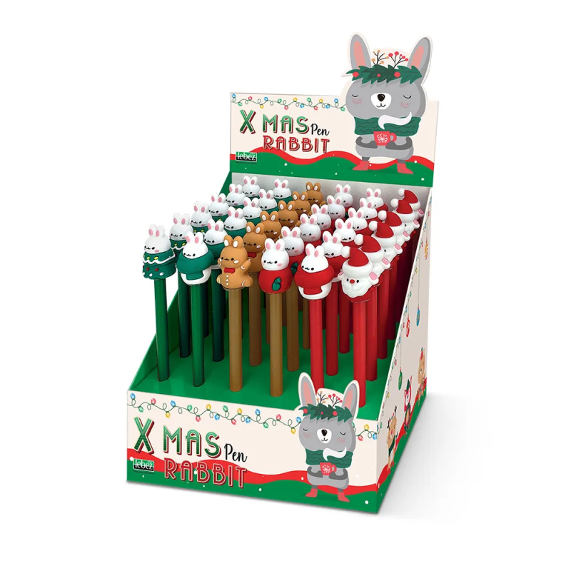 Penna con Coniglietti Natalizi