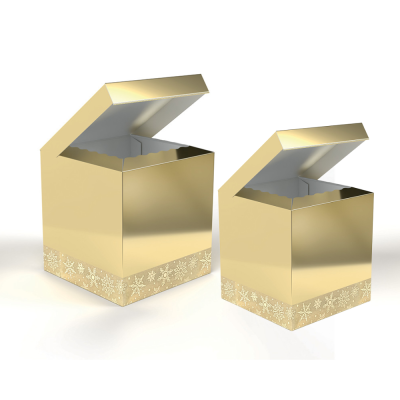 Scatola Pieghevole Oro in Cartoncino