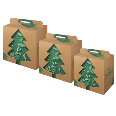 Scatola porta Panettone e Bottiglia Eco Xmas