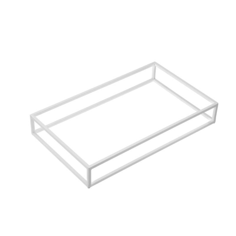 Stand per buffet in metallo bianco