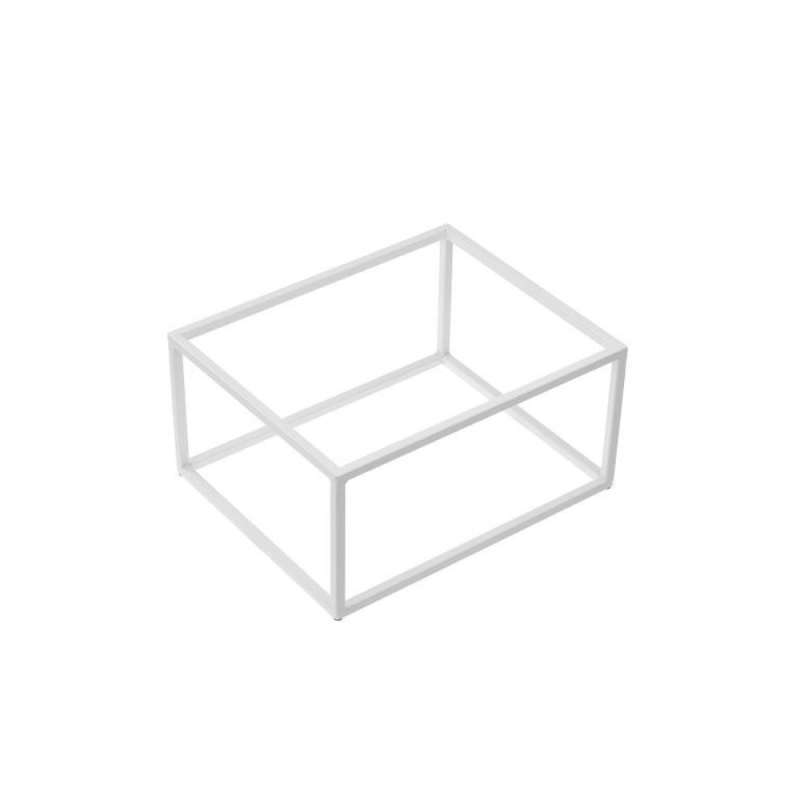 Stand per buffet in metallo bianco