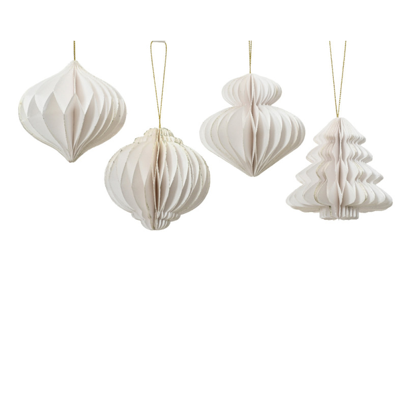 Pendente Natalizio in Carta Plissé 8cm