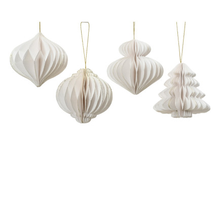 Pendente Natalizio in Carta Plissé 8cm