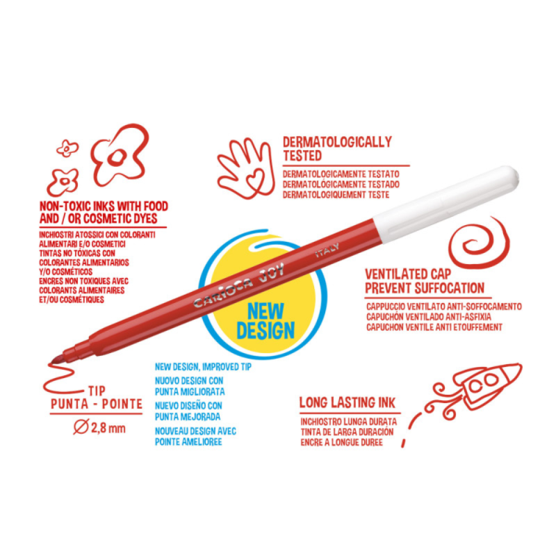 Pennarelli Punta Fine Joy 1 Metro (100 Pezzi)