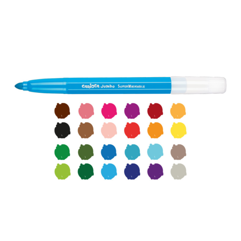 Scatola Rigida Pennarelli Punta Maxi Jumbo (30 Pezzi)