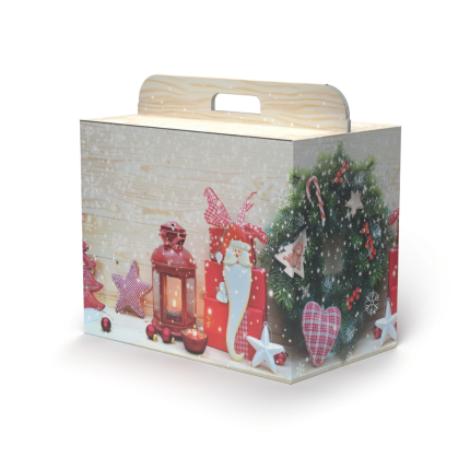 Scatola Portapanettone e Bottiglia Cozy Christmas