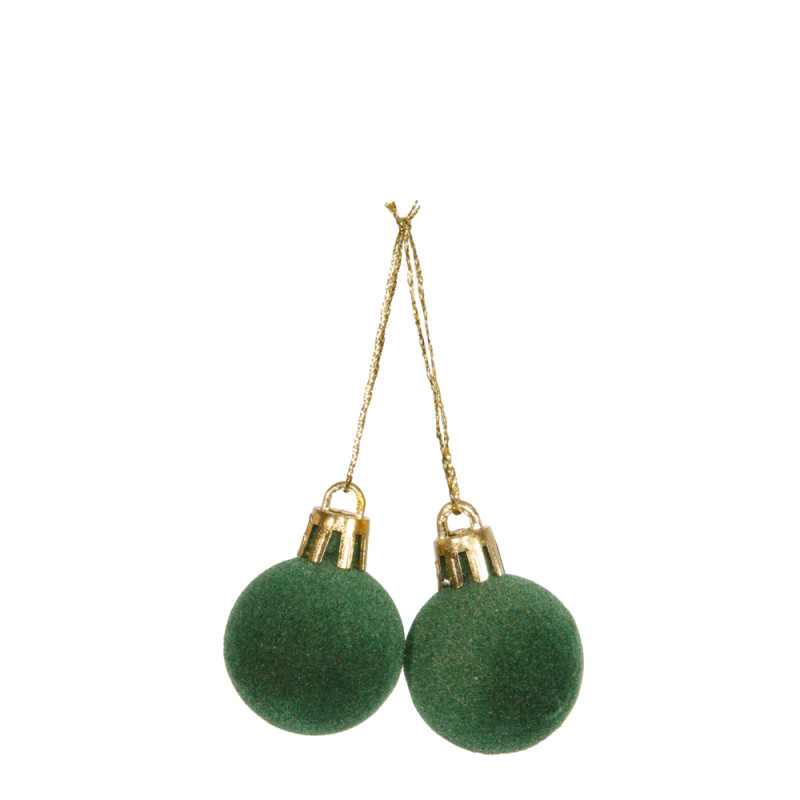 Palline di Natale in Velluto Pendenti 2cm (8 Pezzi)
