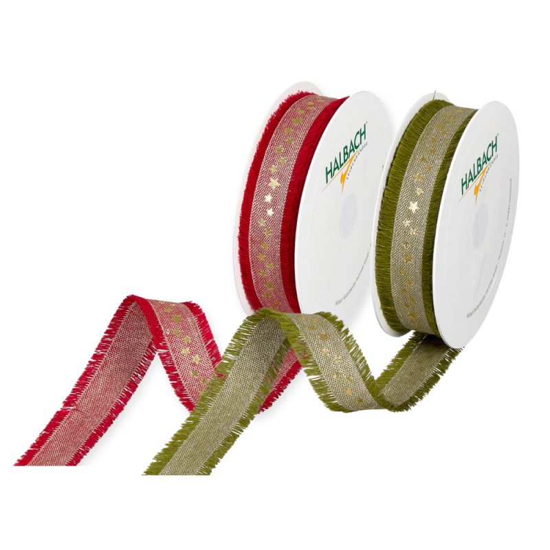 Nastro Tessuto Stelline Sfrangiato