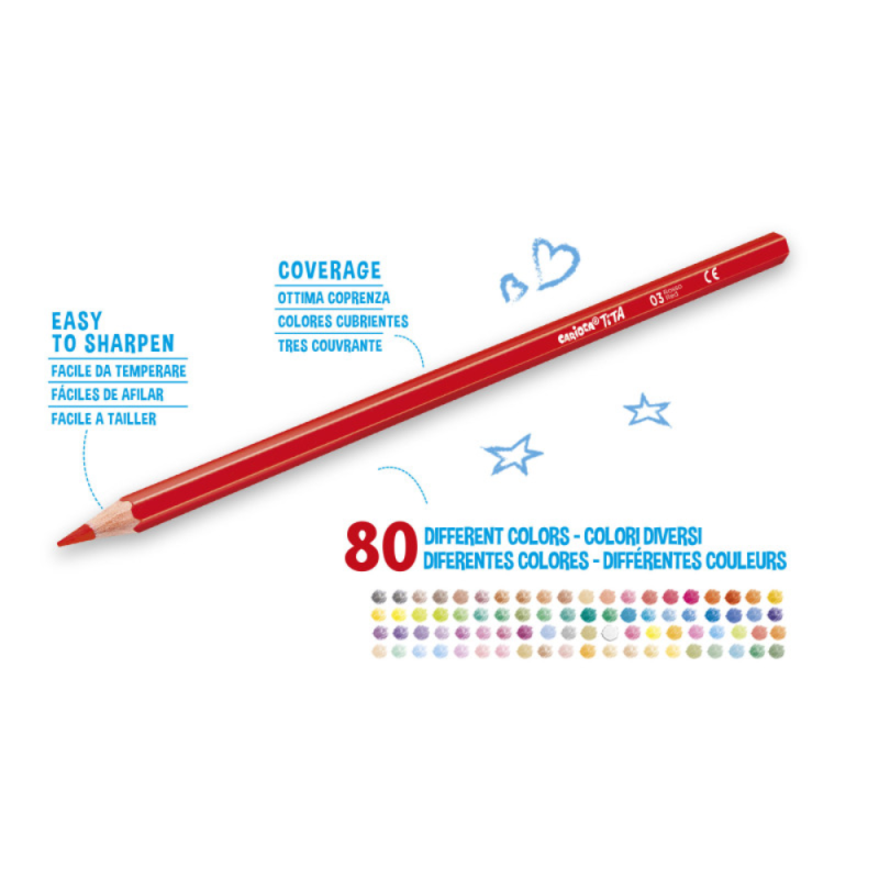 Pastelli Tita Maxi Rainbow 80 pezzi | Set creativo e didattico