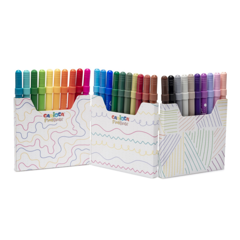 Fineliner Carioca 30 pezzi | Set per disegno | Incartare