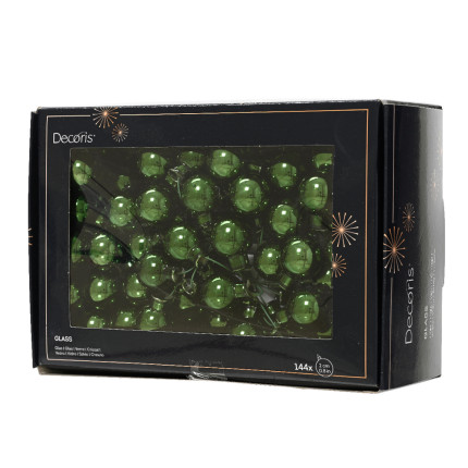 Palline in vetro lucide con filo ferro 2cm (144 pezzi)