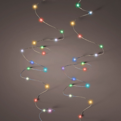 Microled Filo Metallico Multicolor 12mt