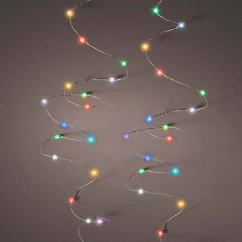 Microled Filo Metallico Multicolor 12mt