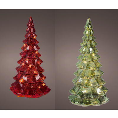 Alberello Luminoso in Vetro 21cm