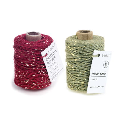 Cordino in Cotone e Lurex Oro