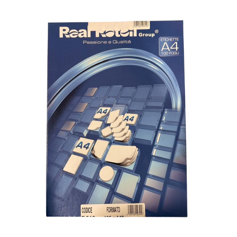 Fogli A4 con 2 Etichette Adesive (100 Fogli)