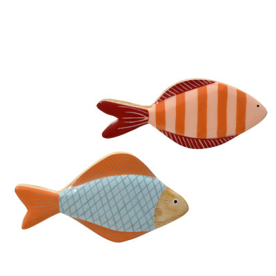 Pesce Decorativo In Legno 20cm