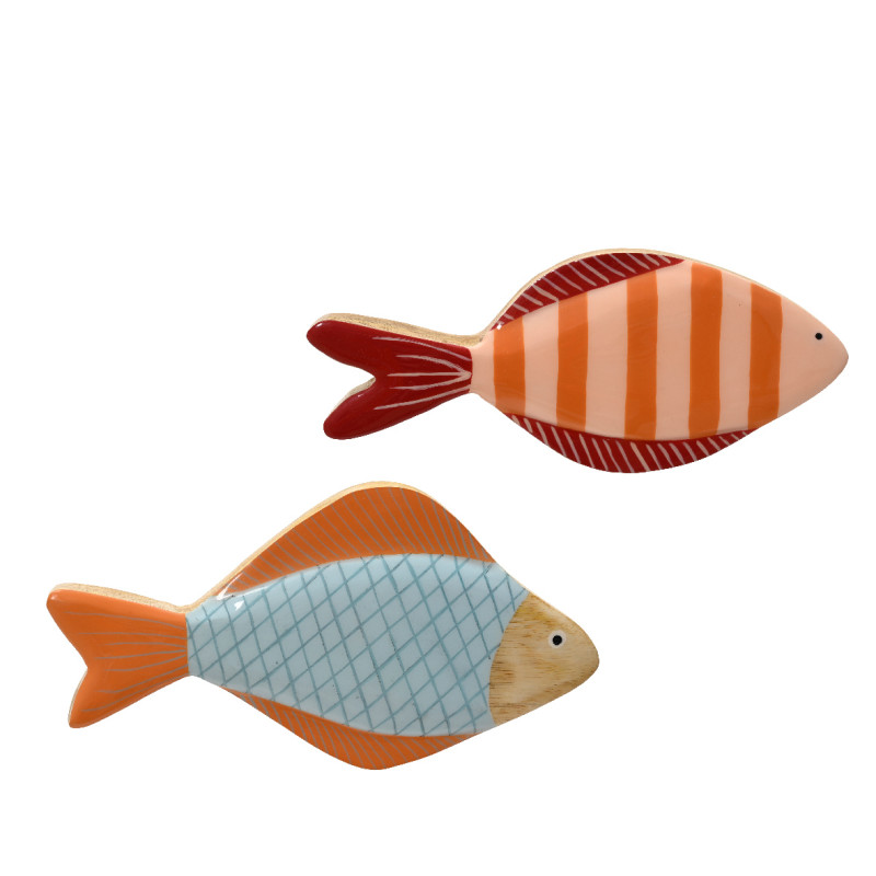 Pesce Decorativo In Legno 20cm