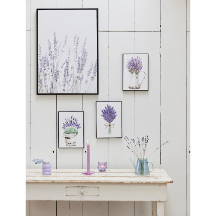 Portacandela In Vetro a Fiore