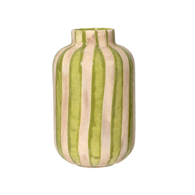 Vaso a Righe in Terracotta