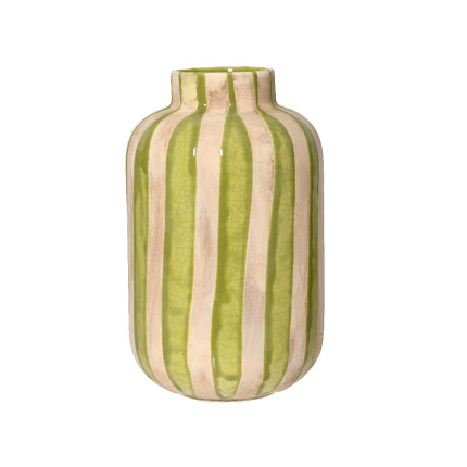 Vaso a Righe in Terracotta