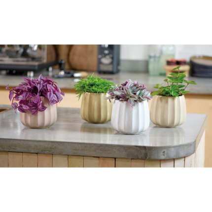 Vasetto Plissé Lucido in Gres