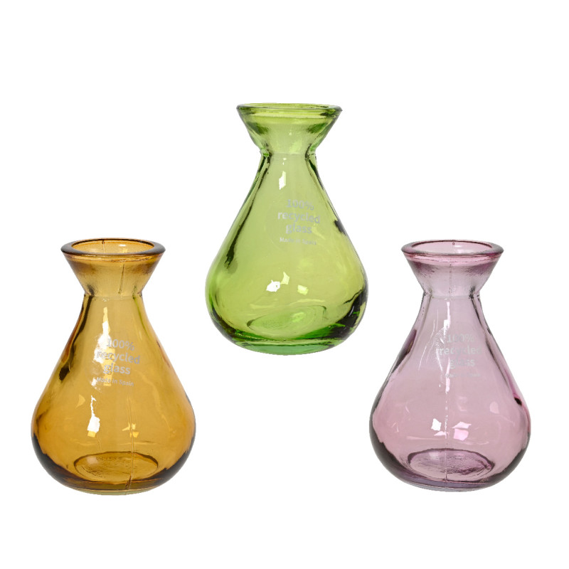 Vasetto a Bottiglietta In Vetro Colorato