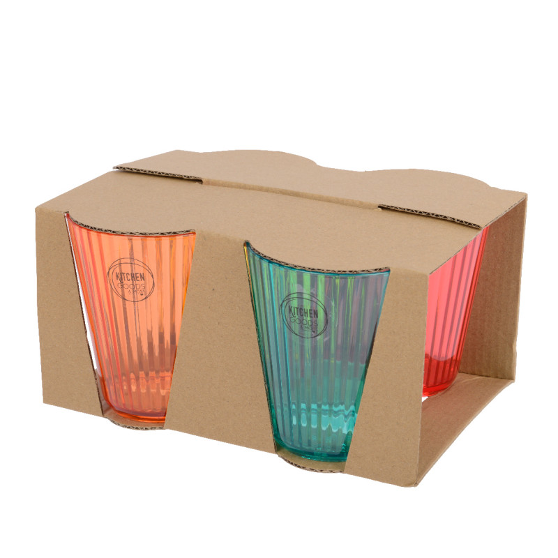 Bicchiere Acqua Colorato (4 Pezzi)