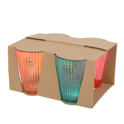 Bicchiere Acqua Colorato (4 Pezzi)