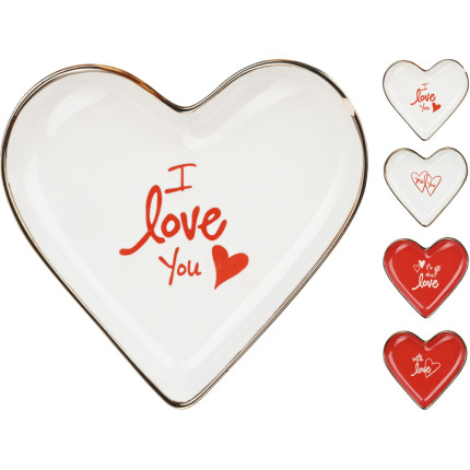Piatto cuore in ceramica: Incartare