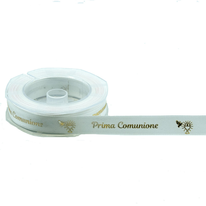 Nastro Doppio Raso Prima Comunione Oro