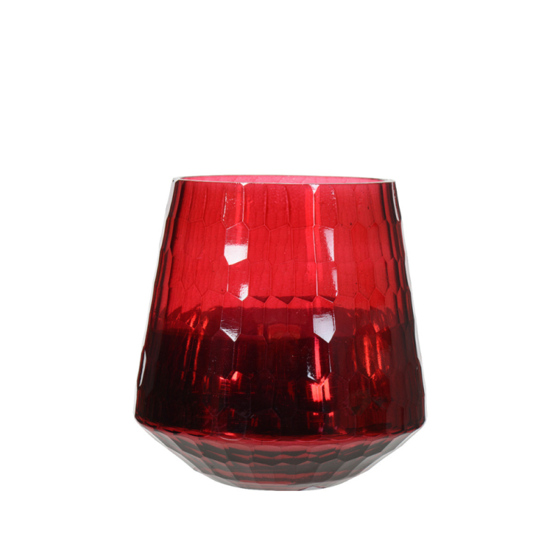 Porta Tealight Rosso 9cm
