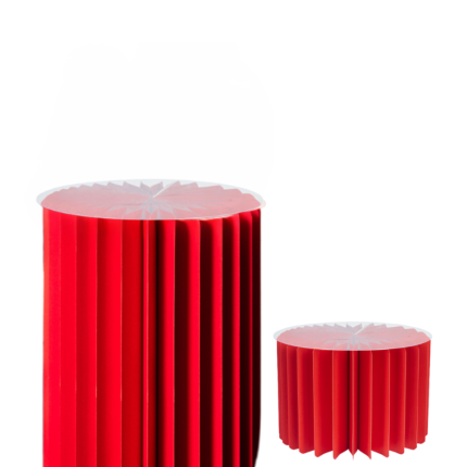 Alzata in Carta Plissé Rossa con Top