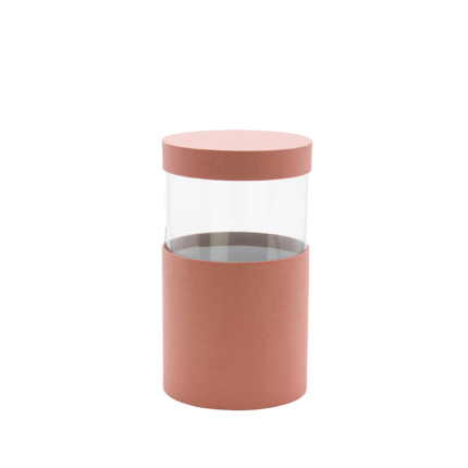 Scatola Cilindro Cipria con Finestra 19cm