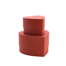 Scatola Cuore Kraft Rosso