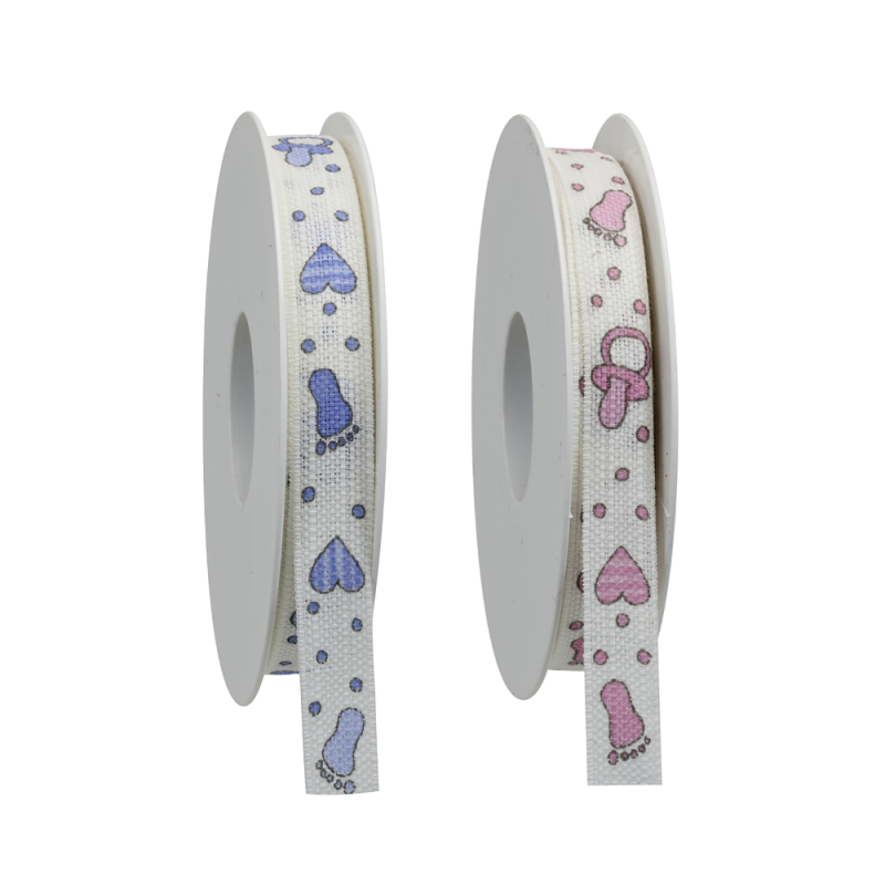 Nastro Tela Piedini Ciucci e Cuoricini