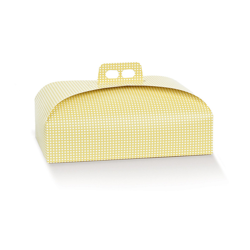 Scatola Porta Colomba 1KG quadri giallo