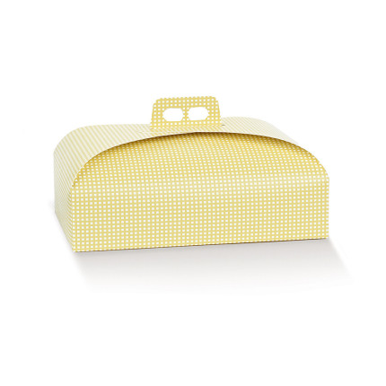Scatola Porta Colomba 1KG quadri giallo
