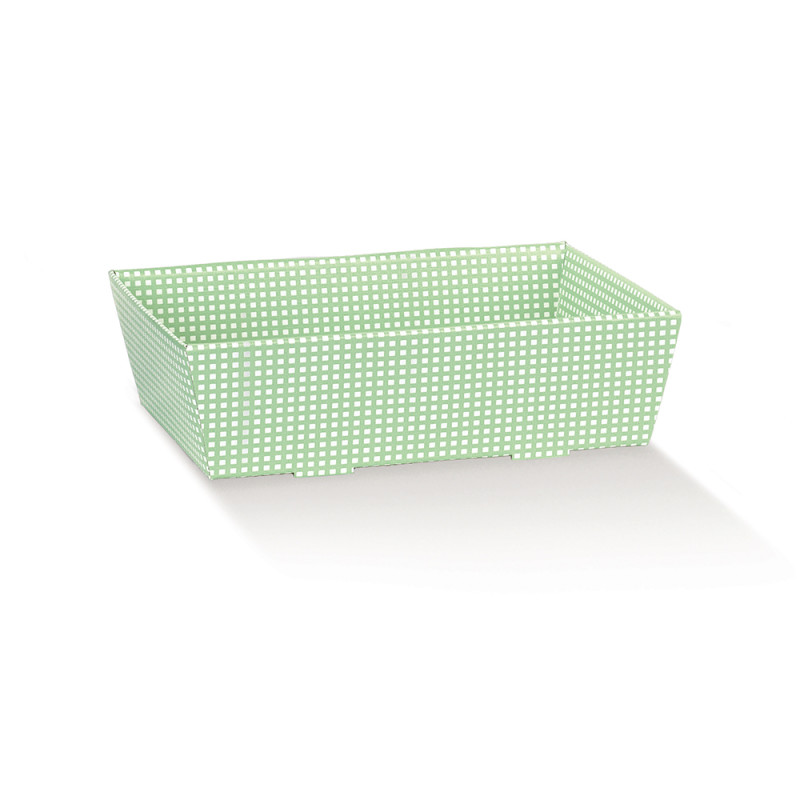 Vassoio Conico Quadri Verde