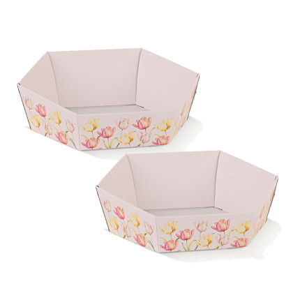 Vassoio in cartoncino Esagonale Tulips