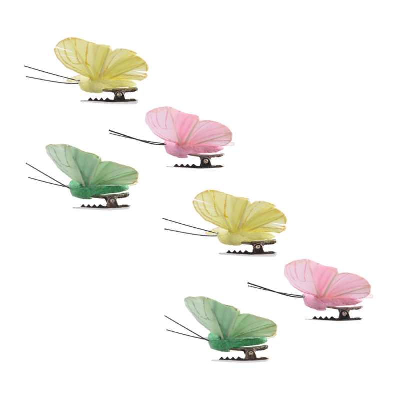 Clip Farfalla Colorata (6 Pezzi)