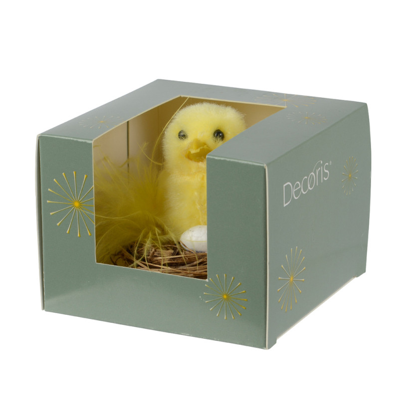 Pulcino Giallo Con Nido