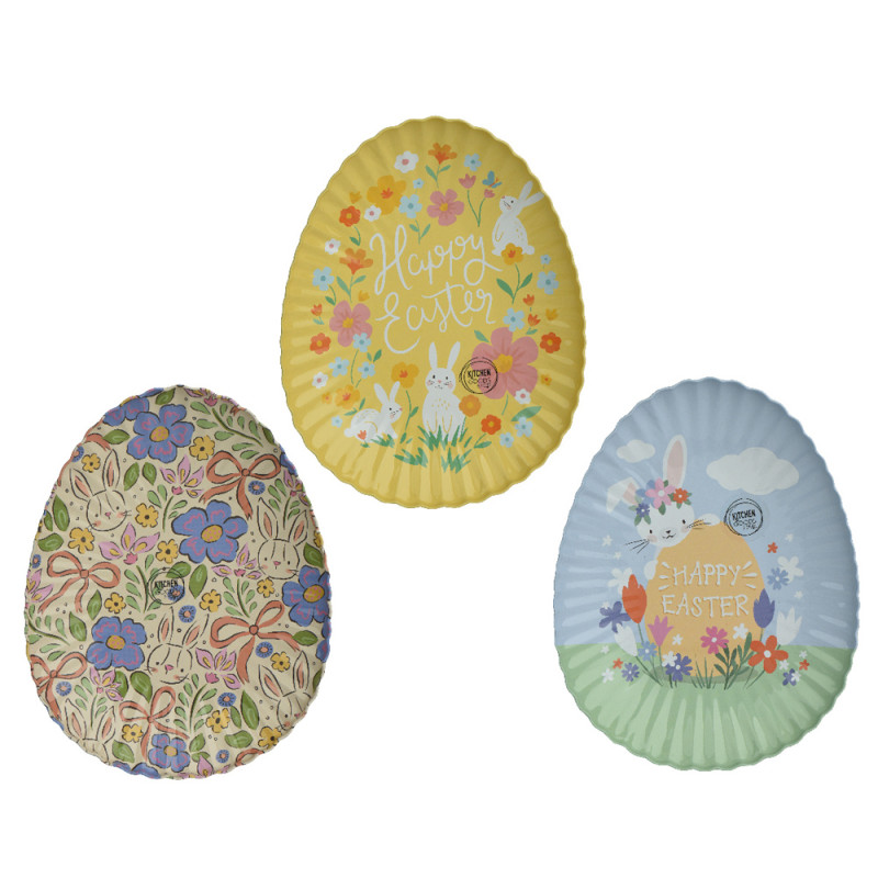 Piatto Uovo Happy Easter Plissé