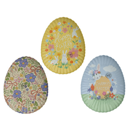 Piatto Uovo Happy Easter Plissé