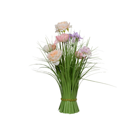 Mazzo di Erba con Fiori 40cm