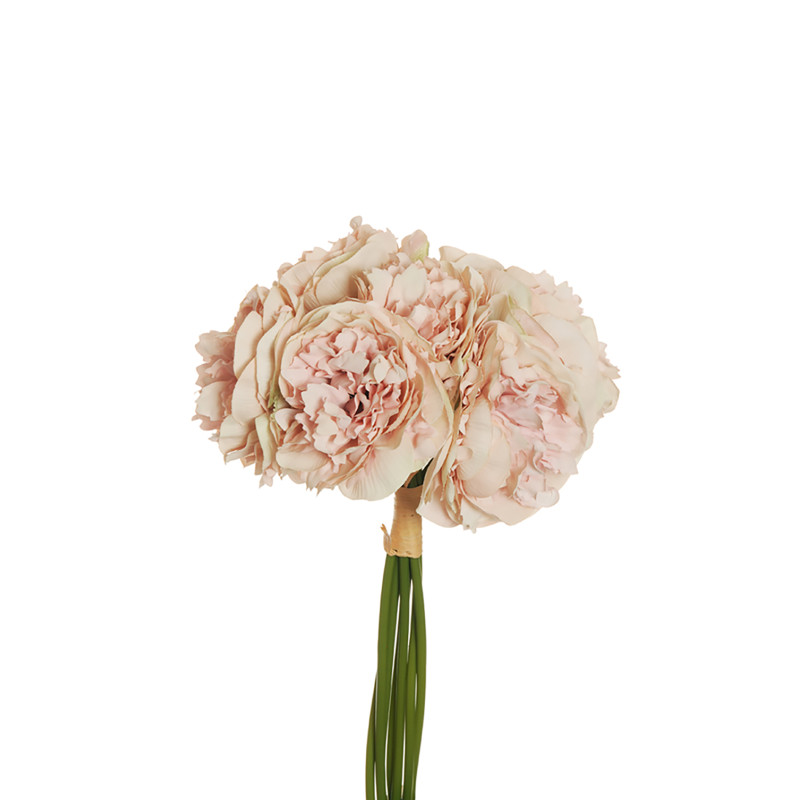 Mazzo di 7 Peonie Con Raffia