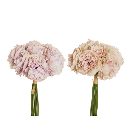 Mazzo di 7 Peonie Con Raffia