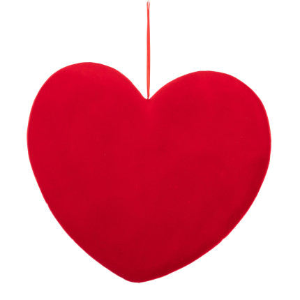 Cuore Rosso in Velluto Pendente 45cm