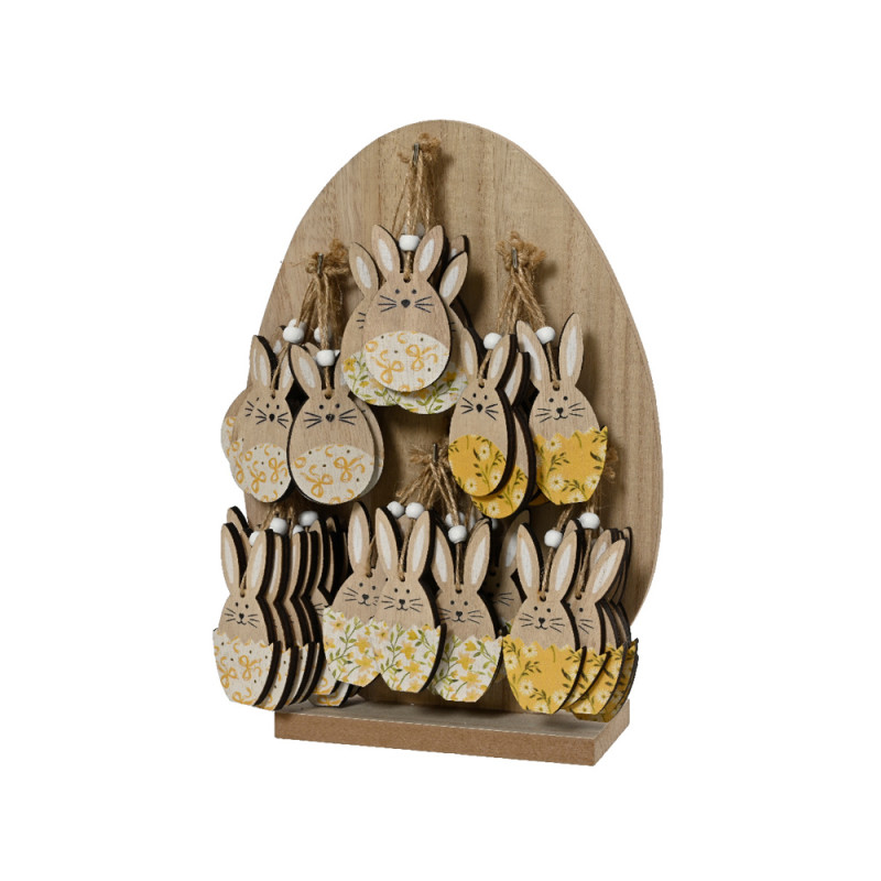 Coniglietto in Legno Pendente